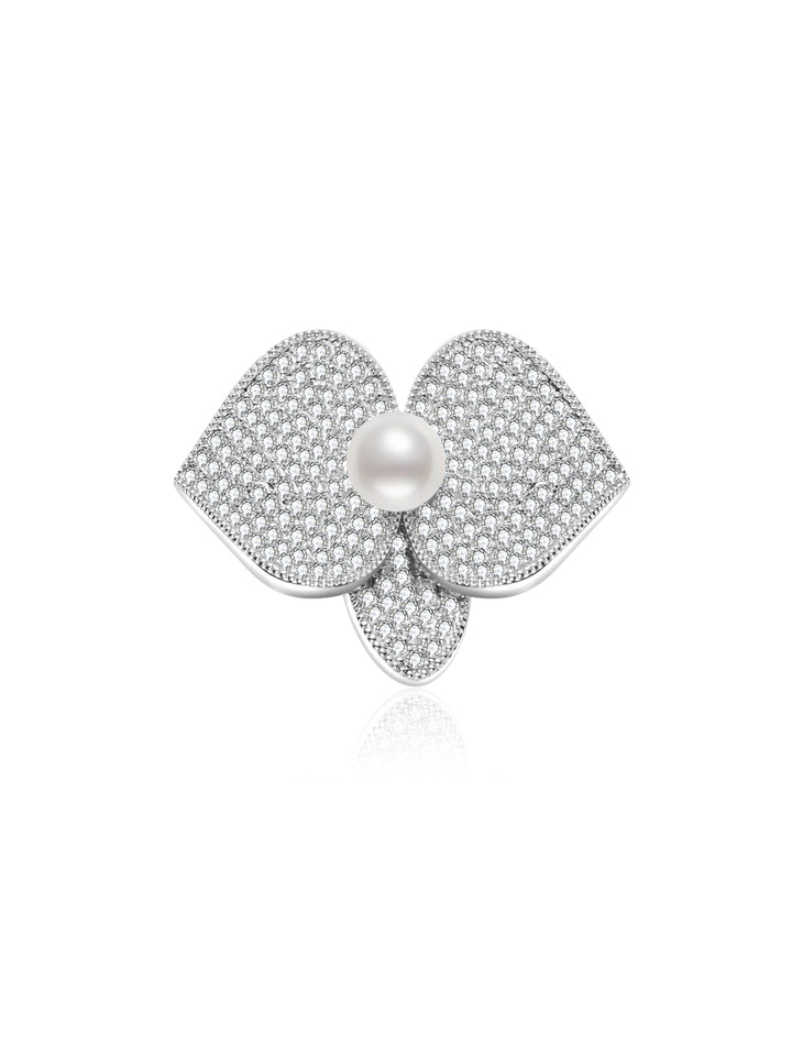 Broche de Perla de Agua Dulce Elegante WC00073 | ORQUÍDEA