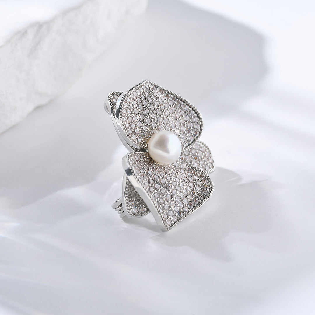 Broche de Perla de Agua Dulce Elegante WC00073 | ORQUÍDEA