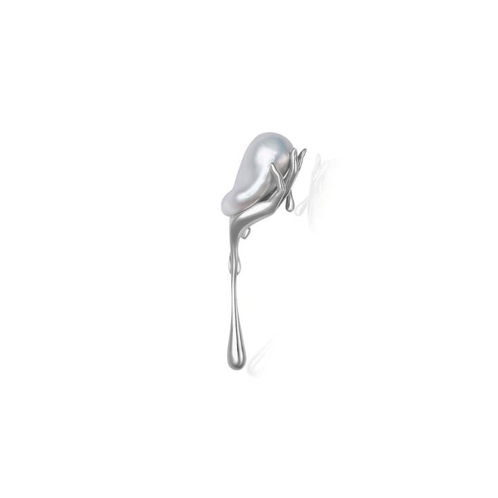 Top Grade  Baroque Freshwater Pearl Brooch WC00078 | FLUID - PEARLY LUSTRE