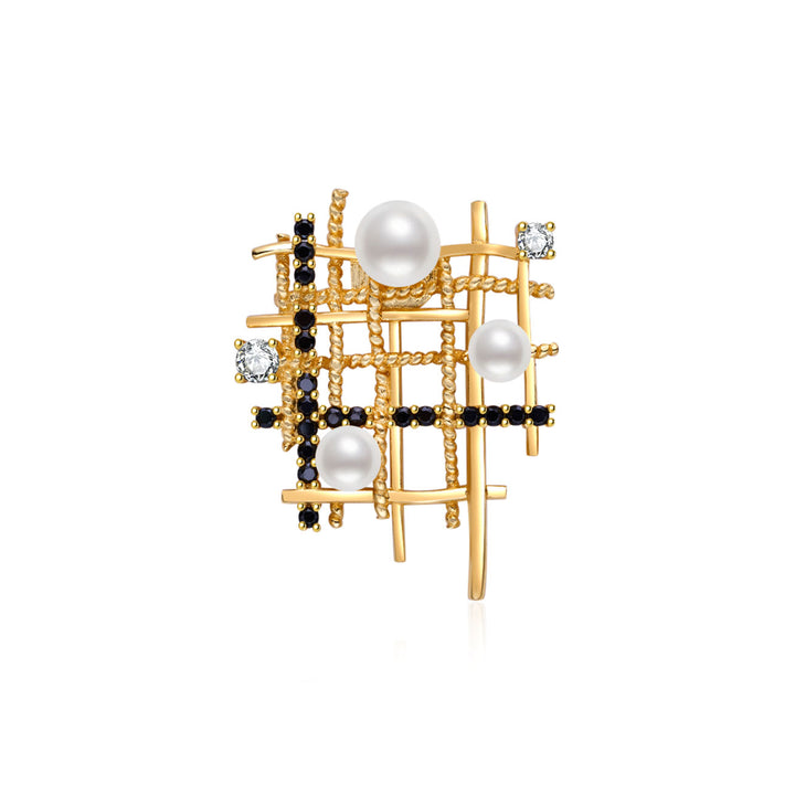Top Grade Freshwater Pearl Brooch WC00084 | TWEED - PEARLY LUSTRE