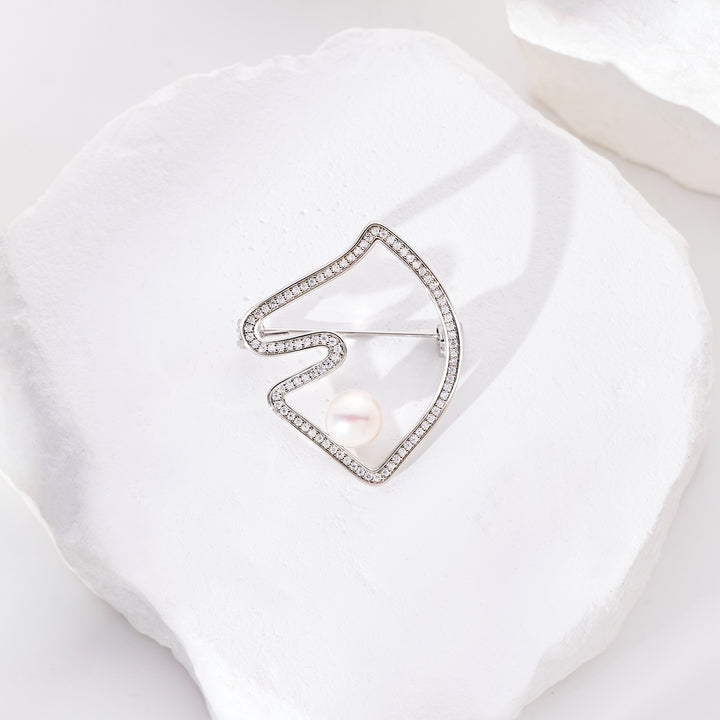 Top Grade Freshwater Pearl Brooch WC00087 | HORSE