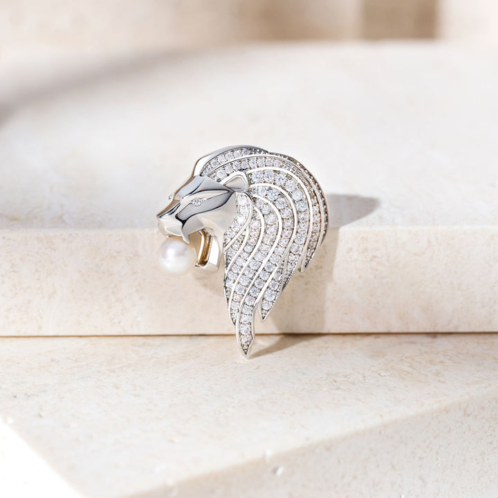 Spilla con Perla d'Acqua Dolce di Prima Qualità WC00089 | MERLION
