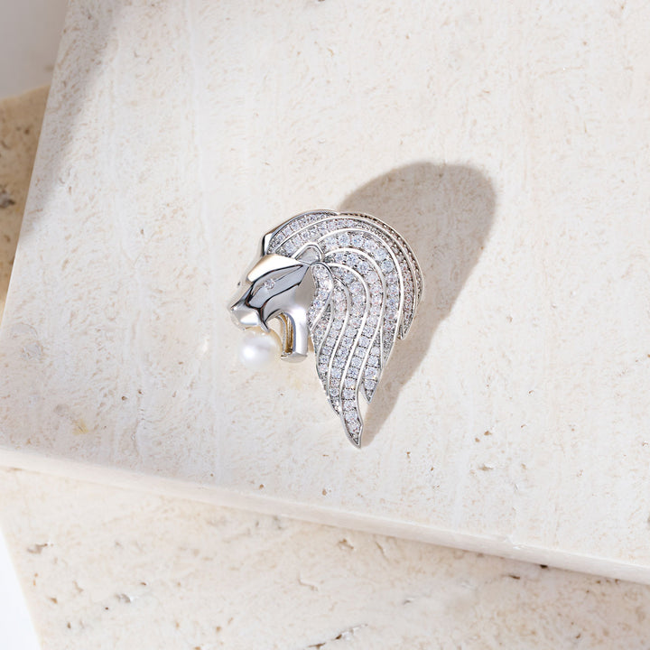 Spilla con Perla d'Acqua Dolce di Prima Qualità WC00089 | MERLION
