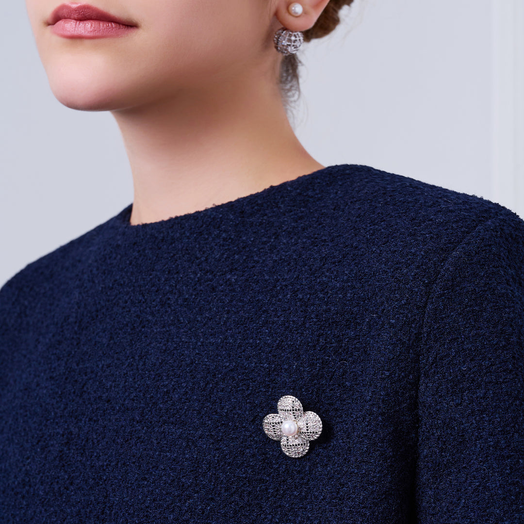 トップグレード淡水パールブローチ WC00090 | TWEED