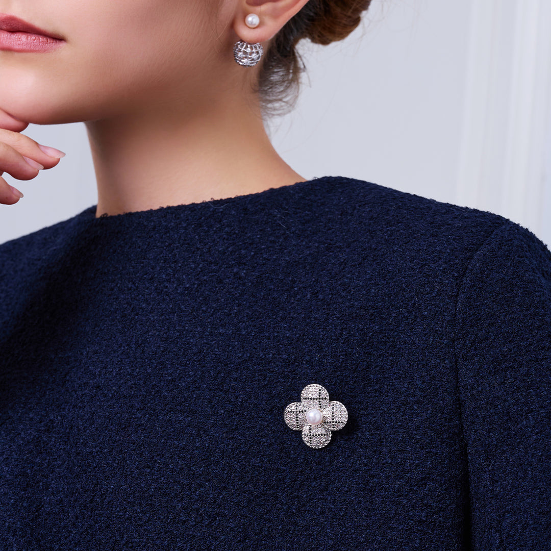 トップグレード淡水パールブローチ WC00090 | TWEED