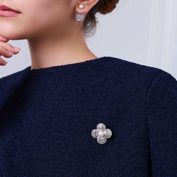 トップグレード淡水パールブローチ WC00090 | TWEED