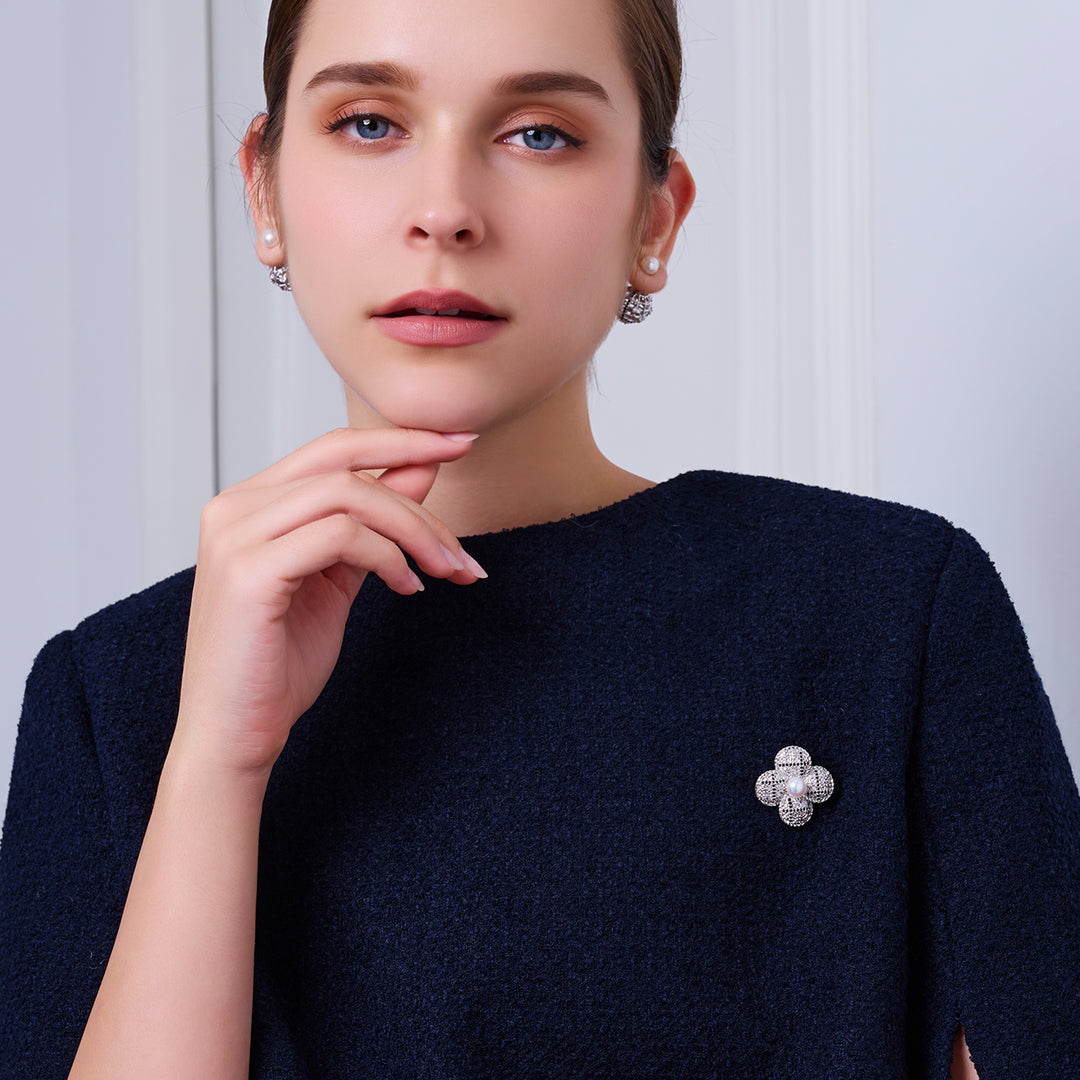 トップグレード淡水パールブローチ WC00090 | TWEED