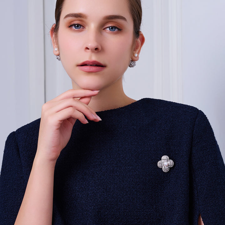 トップグレード淡水パールブローチ WC00090 | TWEED