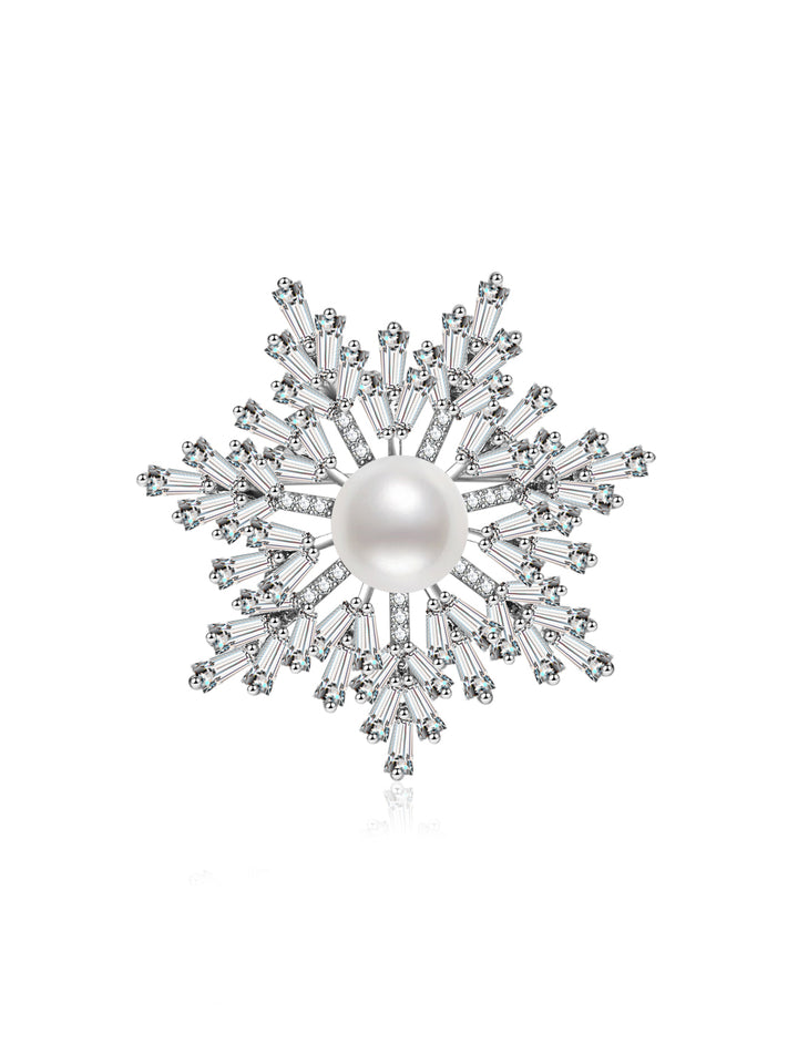 Broche élégante en perle d'eau douce WC00091
