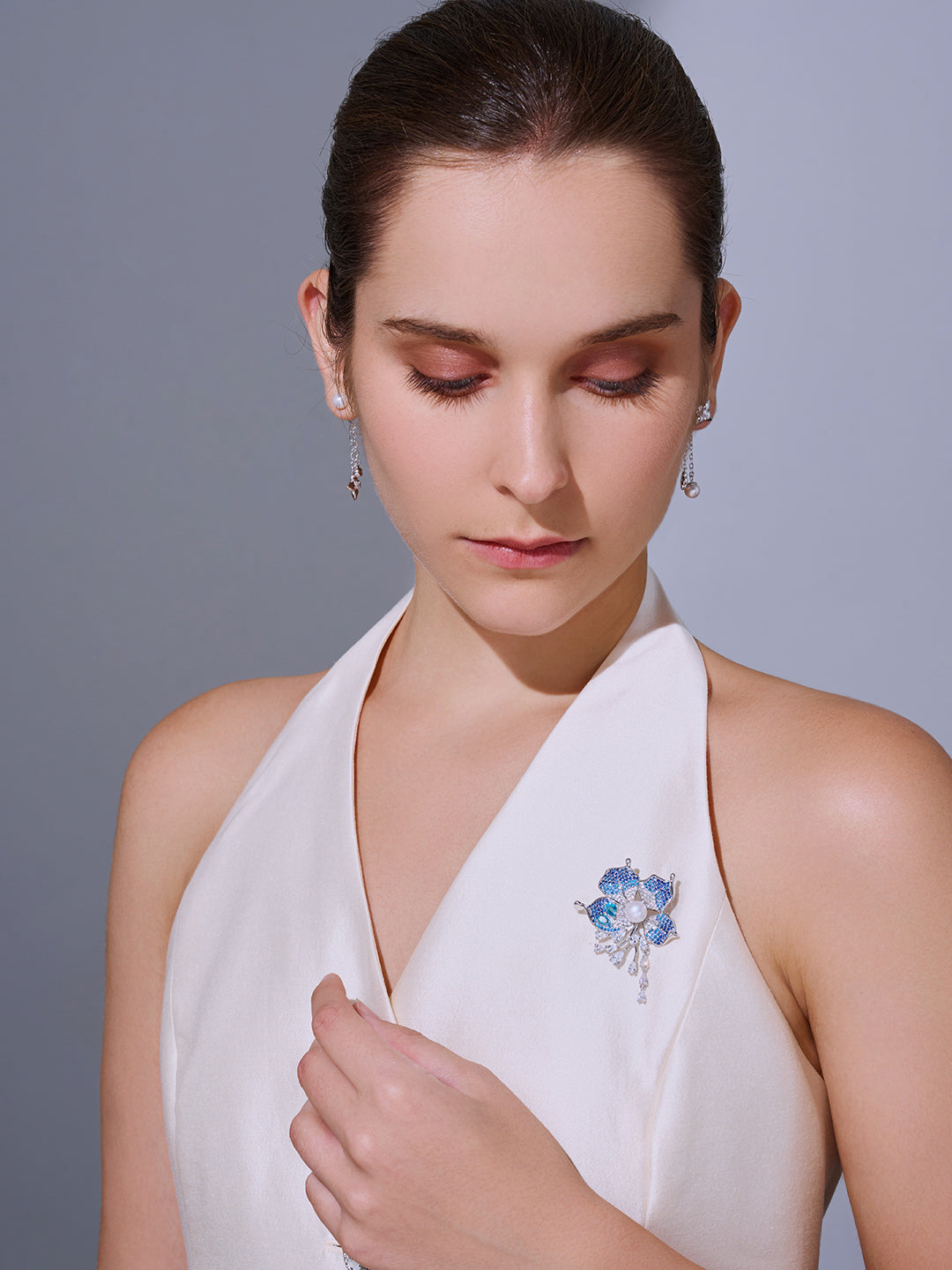 Broche élégante en perle d&