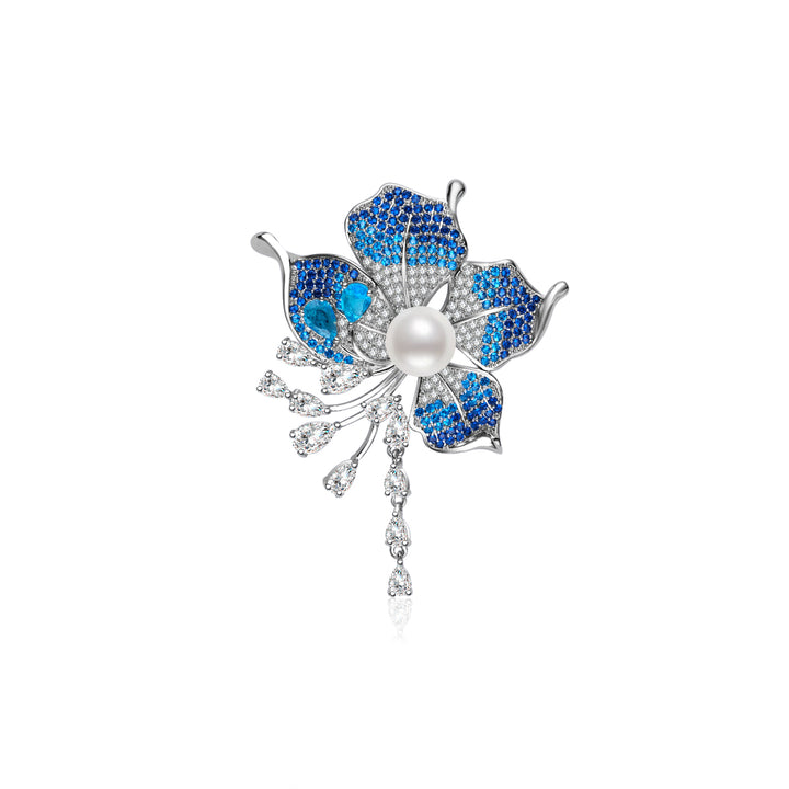 Elegant Freshwater Pearl Brooch WC00092 - PEARLY LUSTRE
