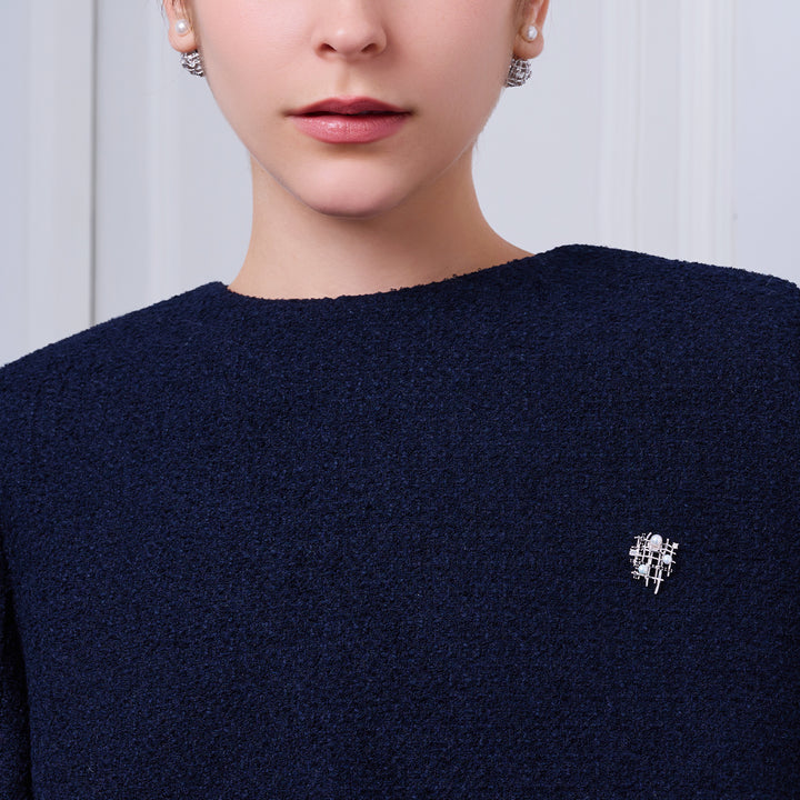 Broche de perla de agua dulce de primera calidad WC00095 | TWEED