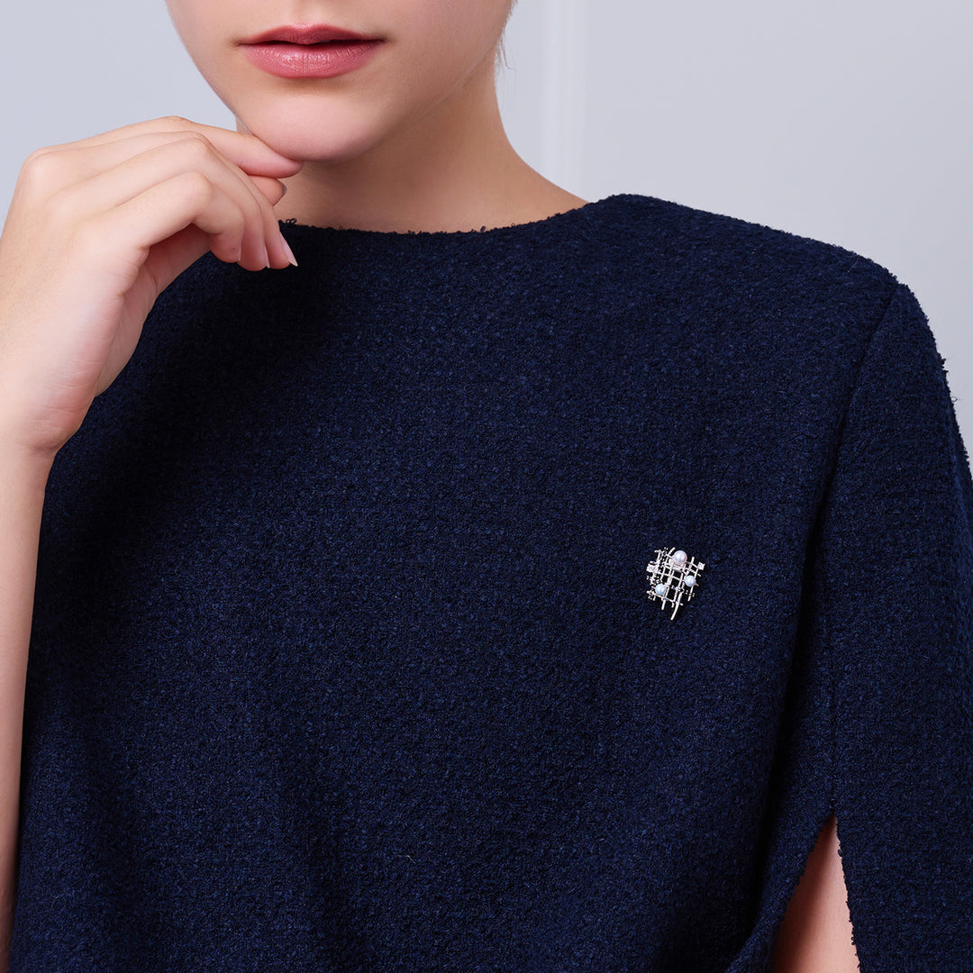 Broche de perla de agua dulce de primera calidad WC00095 | TWEED