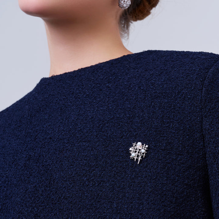 Broche de perla de agua dulce de primera calidad WC00095 | TWEED