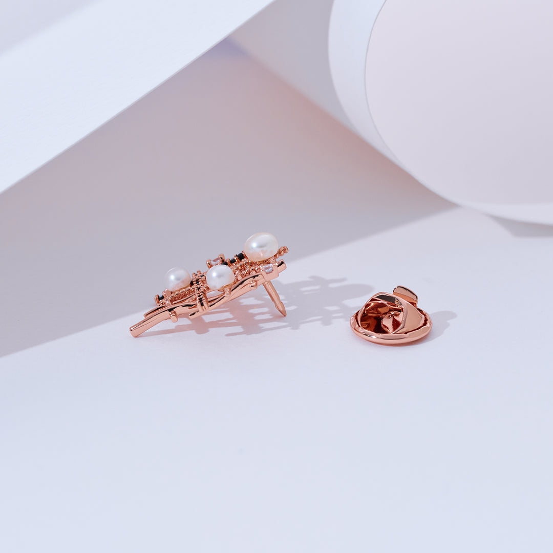 Spilla con Perla d'Acqua Dolce di Prima Qualità WC00096 | TWEED