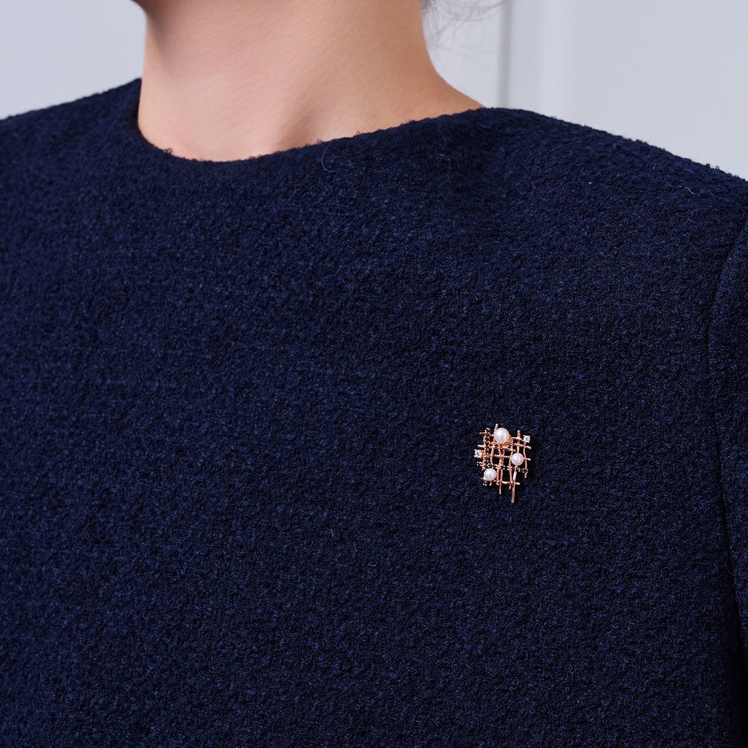 顶级淡水珍珠胸针 WC00096 | TWEED