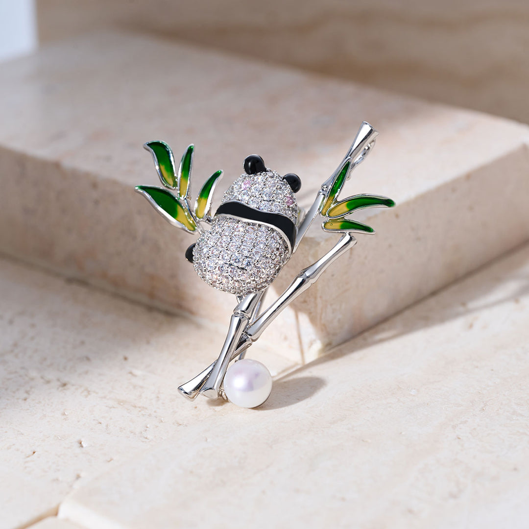 Broche de perla de agua dulce de primera calidad WC00098 | PANDA