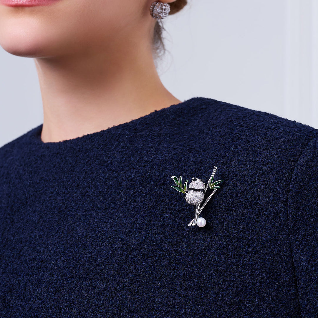 Spilla con Perla d'Acqua Dolce di Prima Qualità WC00098 | PANDA