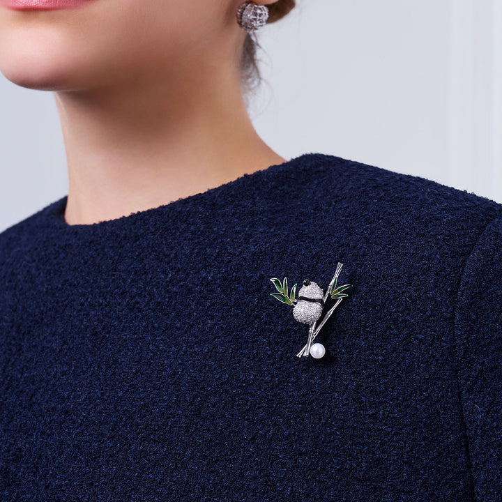 Spilla con Perla d'Acqua Dolce di Prima Qualità WC00098 | PANDA