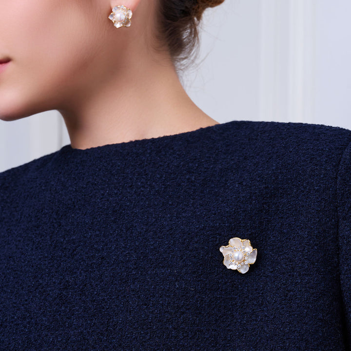 優雅淡水珍珠胸針 WC00101 | ORCHID