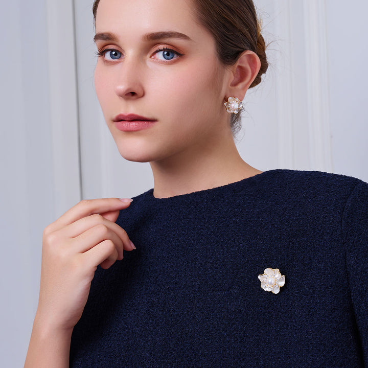 優雅淡水珍珠胸針 WC00101 | ORCHID