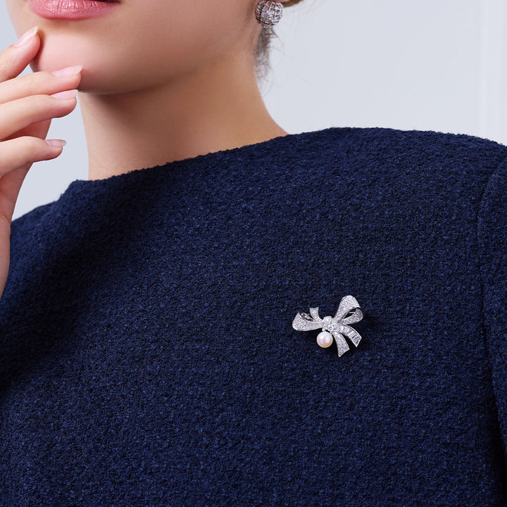 Broche élégante en perle d'eau douce WC00104 | RUBAN