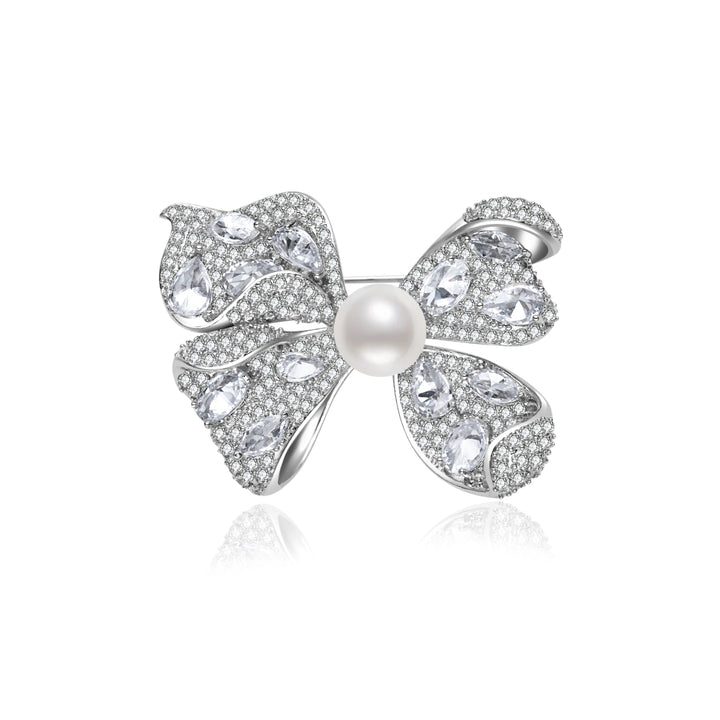 エレガントな淡水パールブローチ WC00105