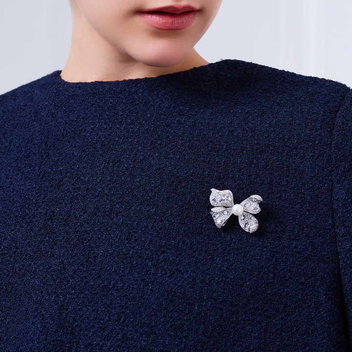 優雅淡水珍珠胸針 WC00105