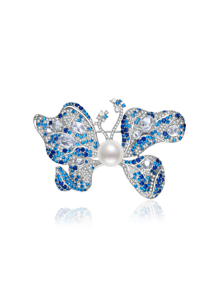 Broche elegante de perla de agua dulce WC00106