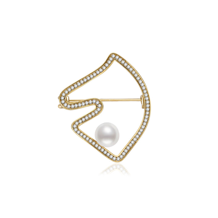 顶级淡水珍珠胸针 WC00107 | HORSE