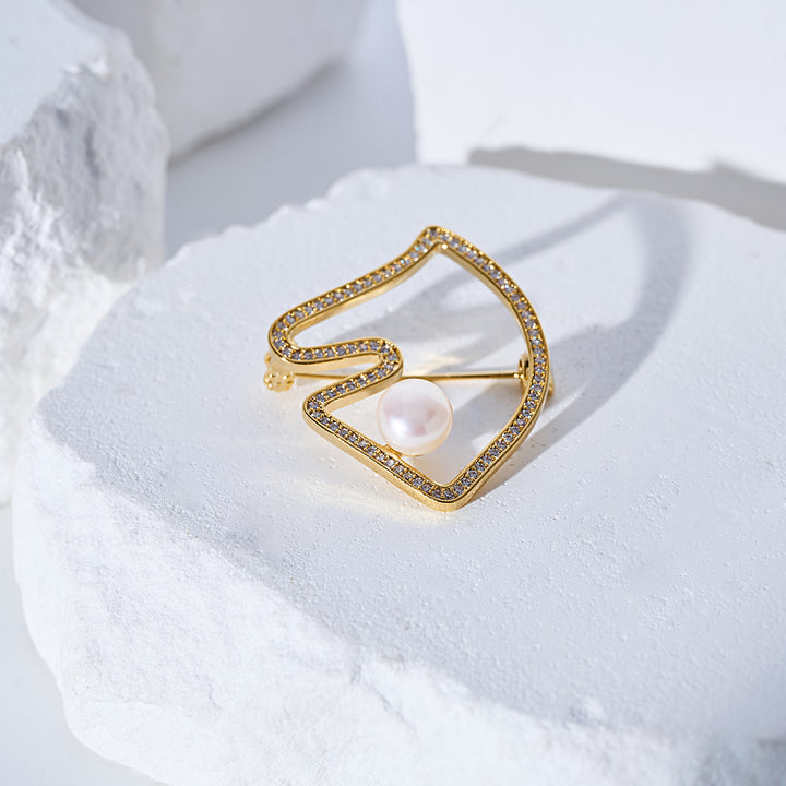 トップグレード淡水パールブローチ WC00107 | HORSE