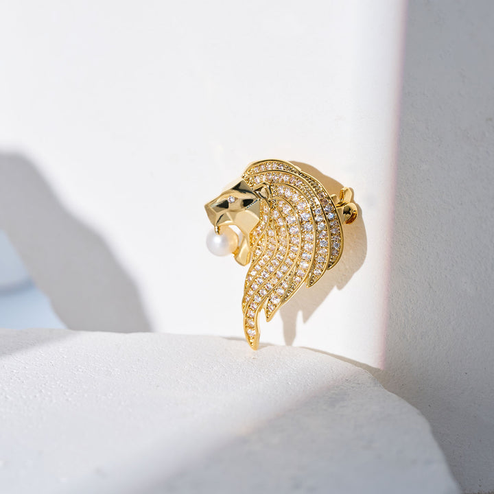 Hochwertige Süßwasserperlen-Brosche WC00108 | MERLION