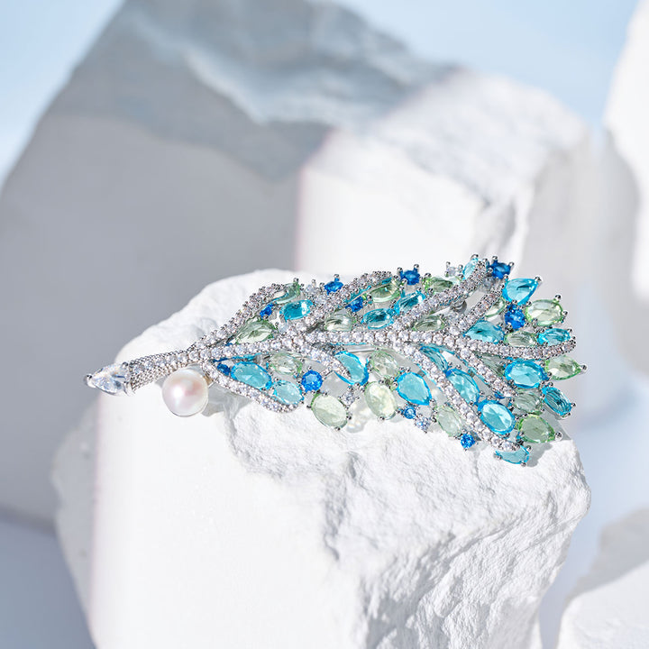 エレガントな淡水パールブローチ WC00111