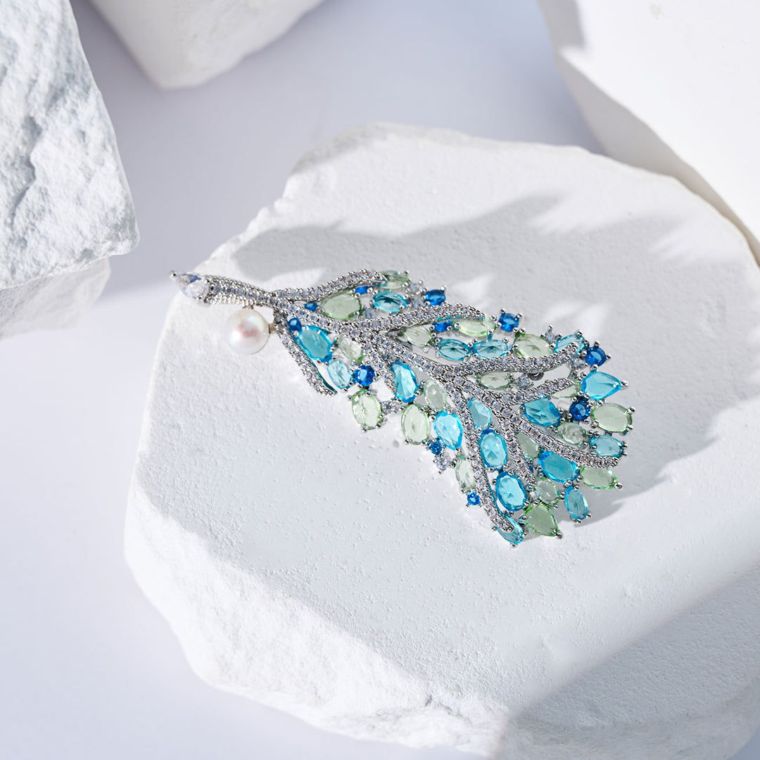 エレガントな淡水パールブローチ WC00111