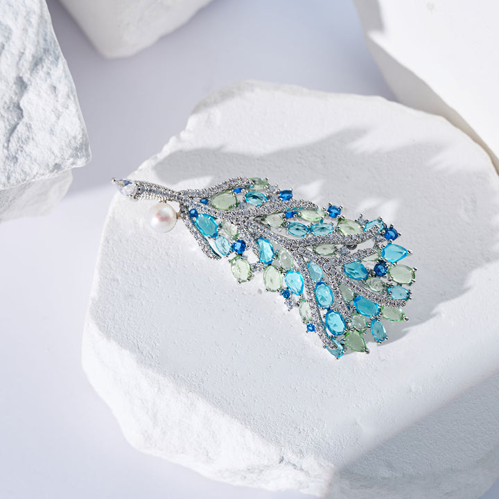 エレガントな淡水パールブローチ WC00111