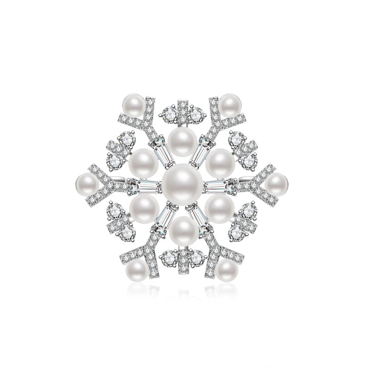 优雅淡水珍珠胸针 WC00113