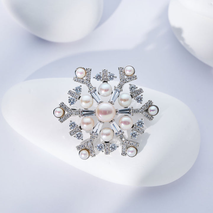 エレガントな淡水パールブローチ WC00113
