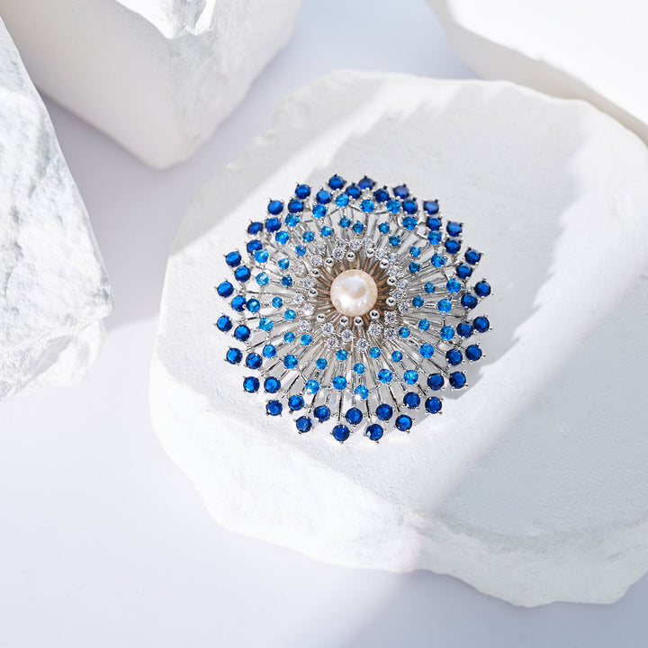 Broche élégante en perle d'eau douce WC00114