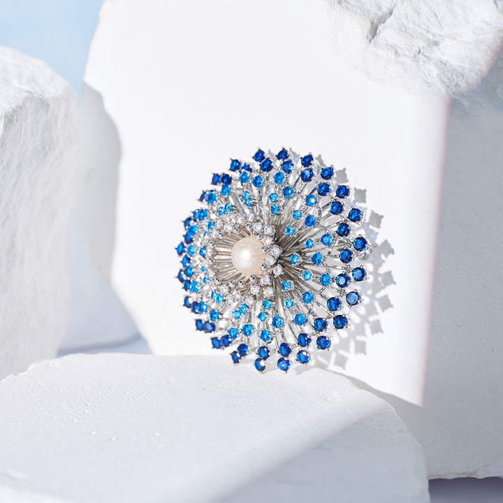 Broche élégante en perle d'eau douce WC00114