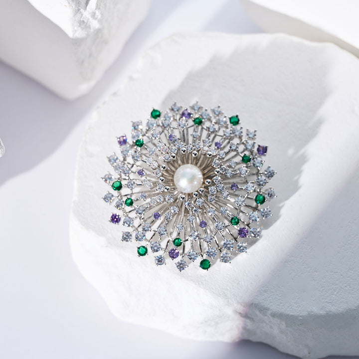 Spilla elegante con perla d'acqua dolce WC00115