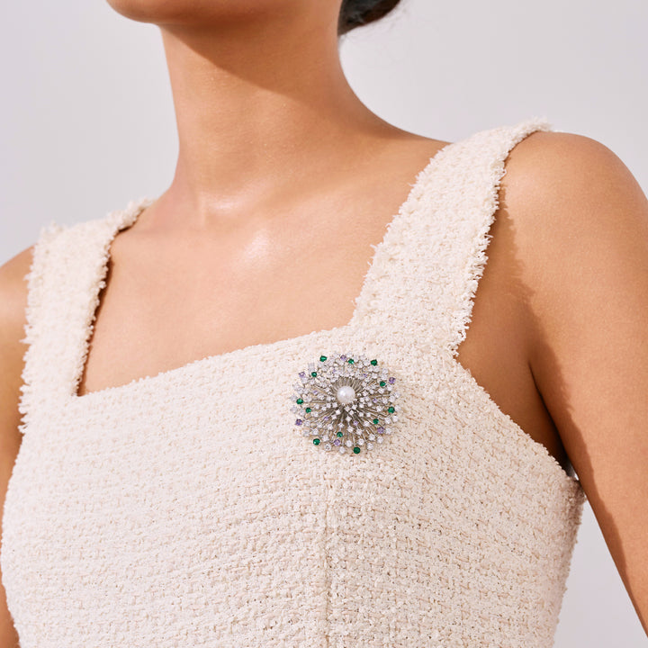 优雅淡水珍珠胸针 WC00115