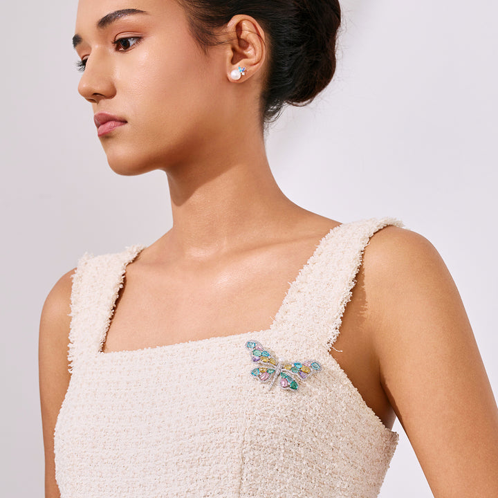 优雅淡水珍珠胸针 WC00116