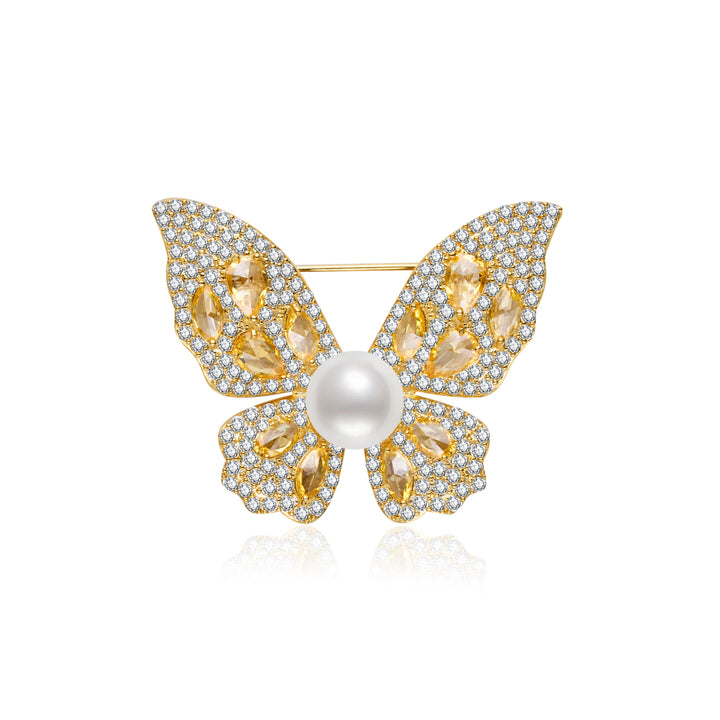 エレガントな淡水パールブローチ WC00119 | BUTTERFLY