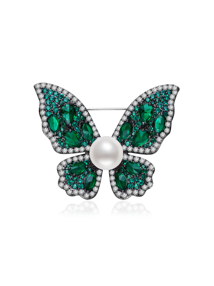 Spilla elegante con perla d'acqua dolce WC00120 | BUTTERFLY