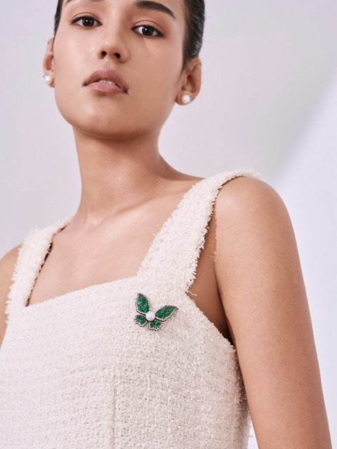 Broche élégante en perle d'eau douce WC00120 | BUTTERFLY