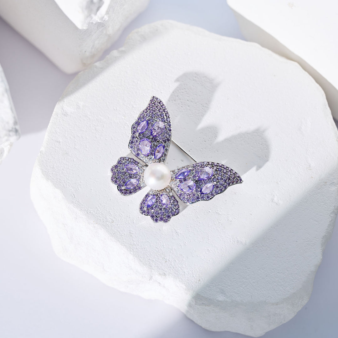 エレガントな淡水パールブローチ WC00121 | BUTTERFLY