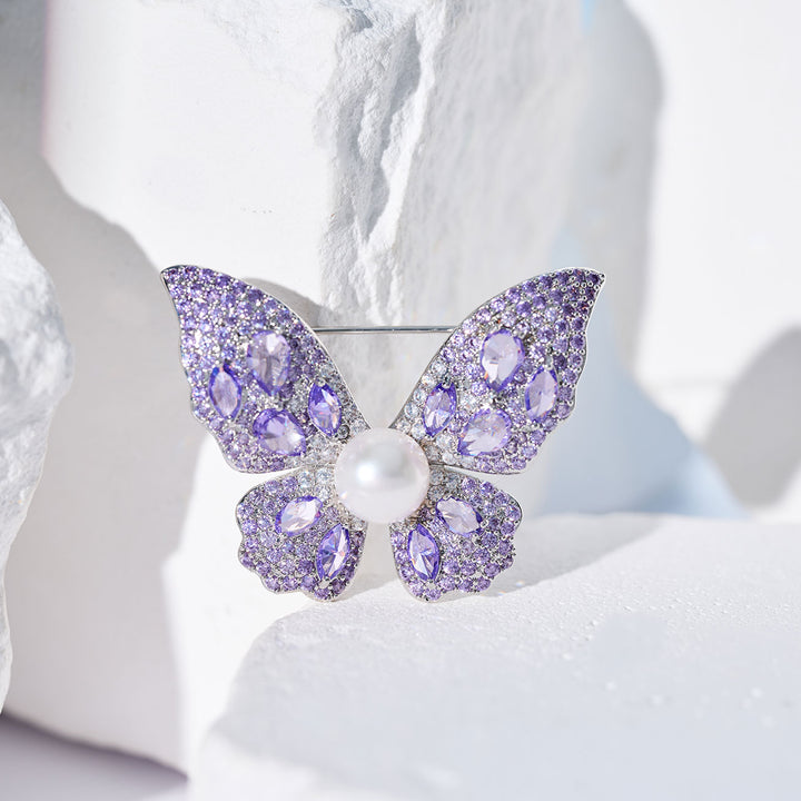 エレガントな淡水パールブローチ WC00121 | BUTTERFLY