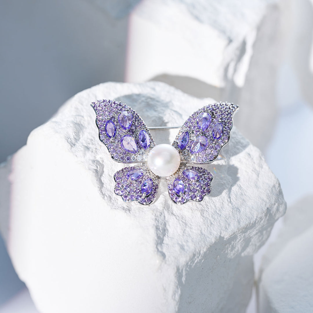 エレガントな淡水パールブローチ WC00121 | BUTTERFLY