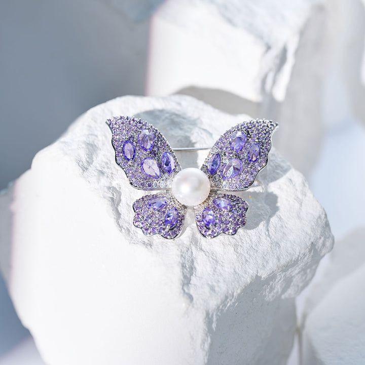 エレガントな淡水パールブローチ WC00121 | BUTTERFLY