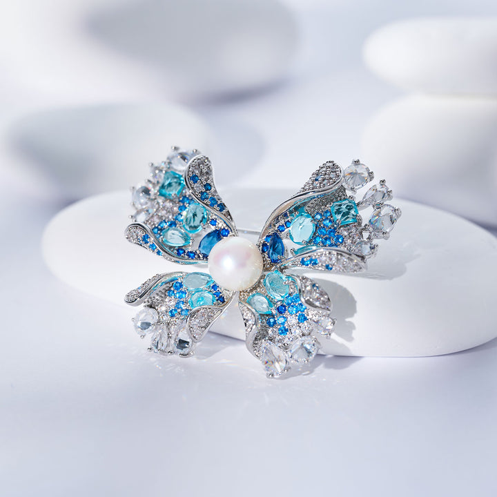 エレガントな淡水パールブローチ WC00122